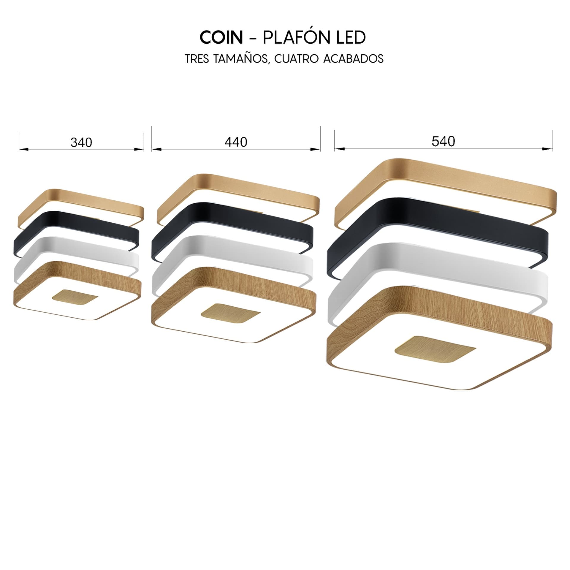 ***DES*** COIN * PLAFONNIER LED CARRÉ 100W - 2700-5000K - AVEC TÉLÉCOMMANDE - BLANC