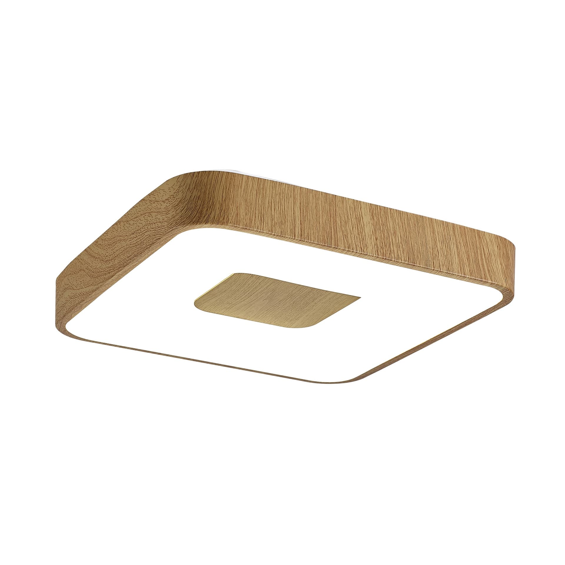 ***DES*** COIN * PLAFONNIER LED CARRÉ 80W - 2700-5000K - AVEC TÉLÉCOMMANDE - BOIS