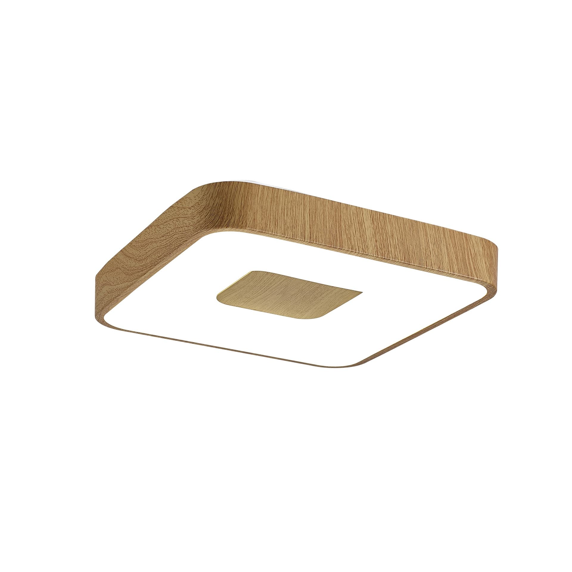***DES*** COIN * PLAFONNIER LED CARRÉ 56W - 2700-5000K - AVEC TÉLÉCOMMANDE - BOIS