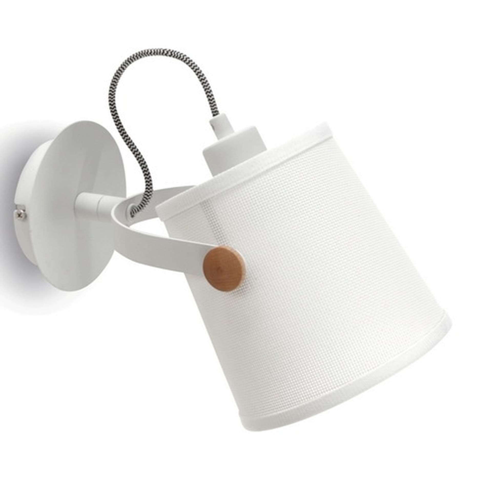 ***Des*** Nordica *Bílá/dřevo* Nástěnná lampa 1L