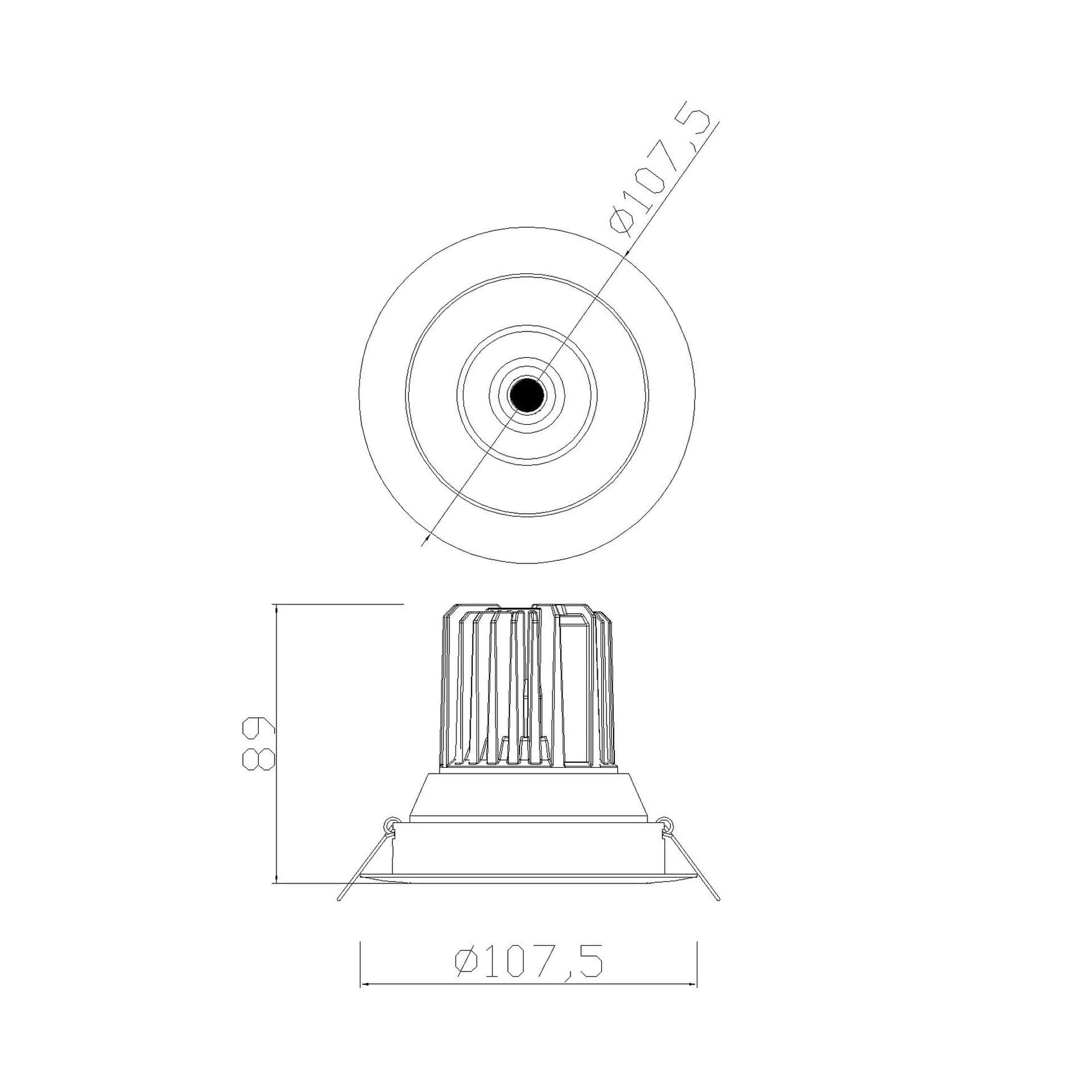 ***FORMENTERA * LUMINAIRE LED COB ENCASTRÉ (naklápěcí) 12W - 3000K