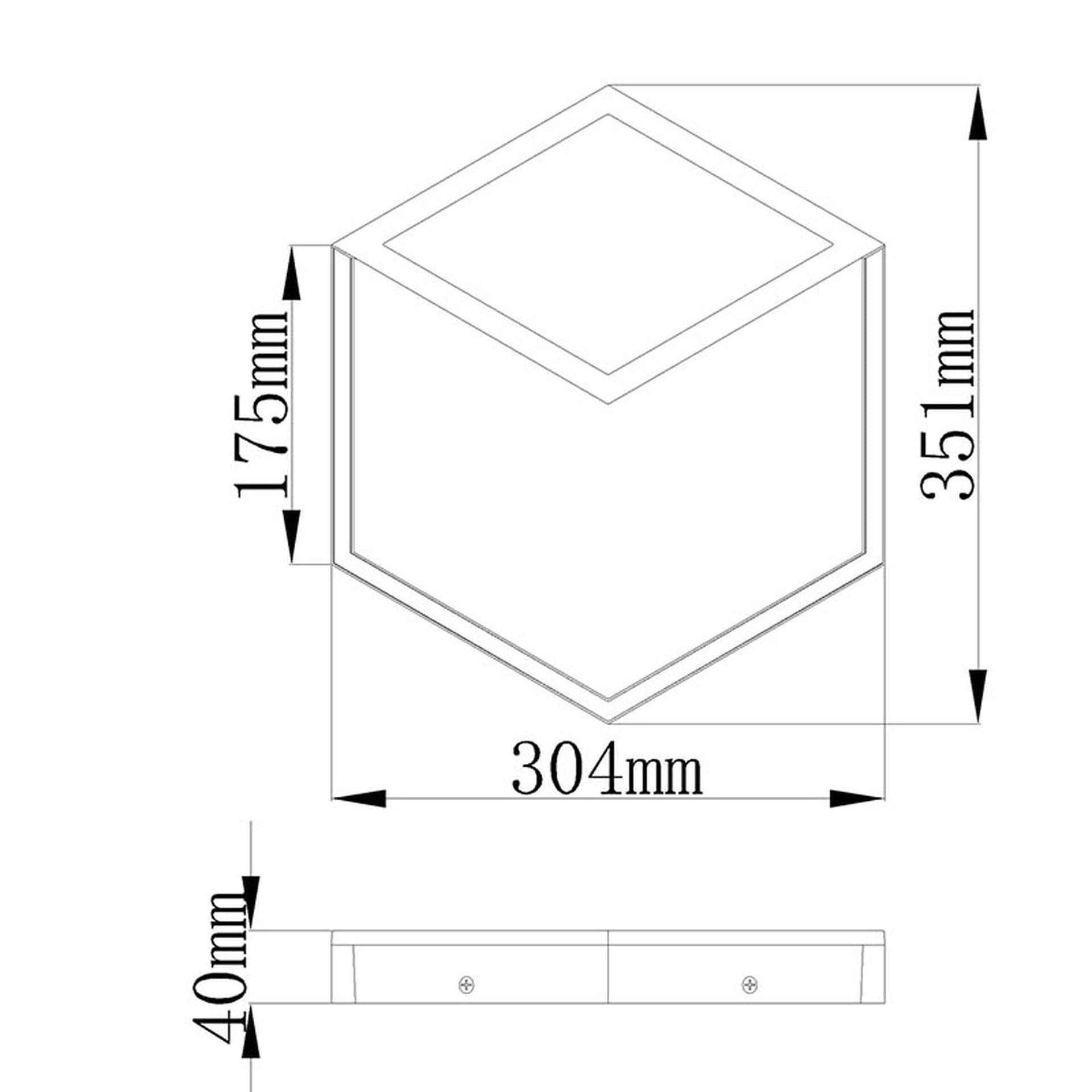 ***PŘEDPIS/POPIS*** KUBICK * APPLIQUE/PLAFOND LED NOIR 26W DIM 3000K