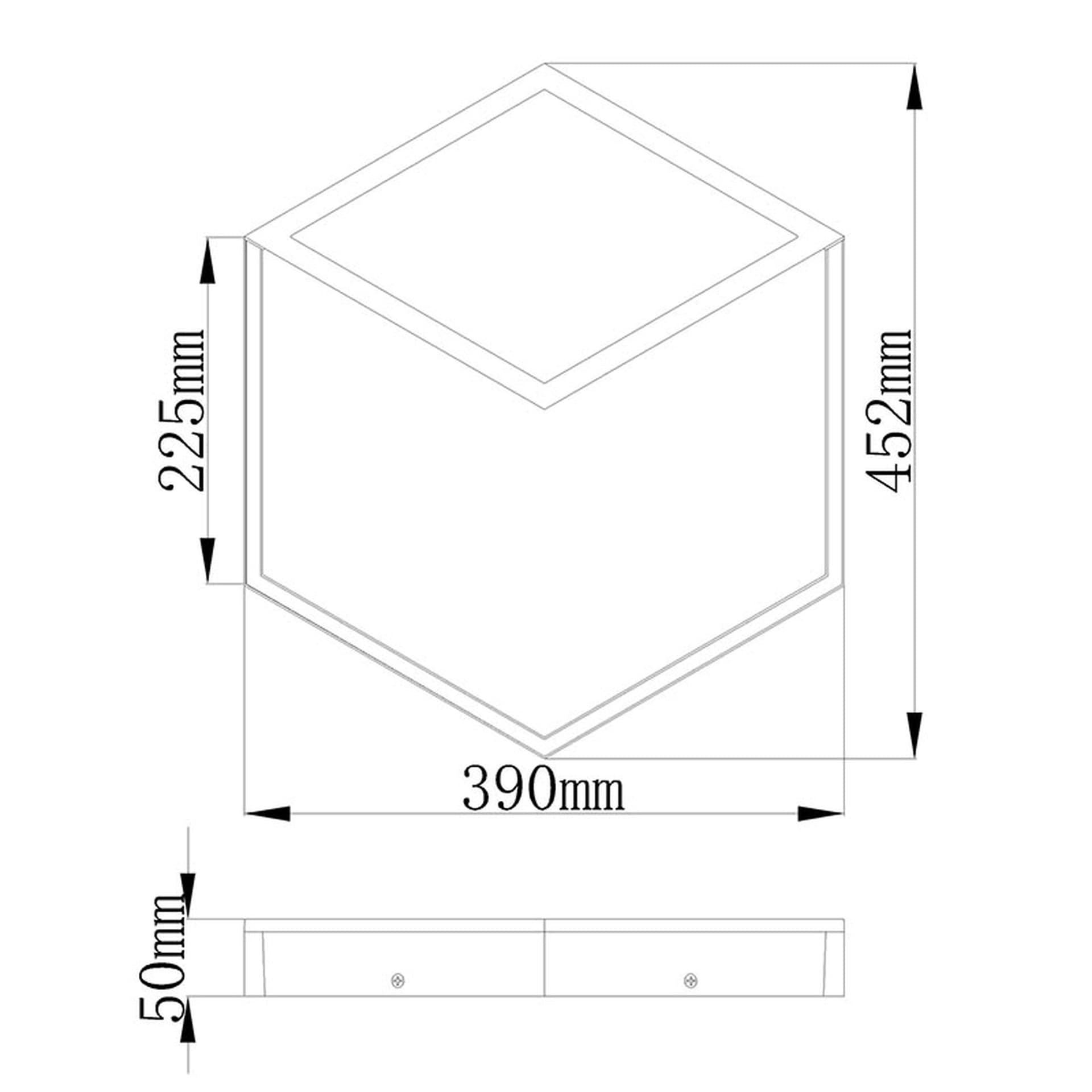 ***PŘEDÁNÍ/POPIS*** KUBICK * APPLIQUE/PLAFOND LED BLANC 33,5W DIM 3000K