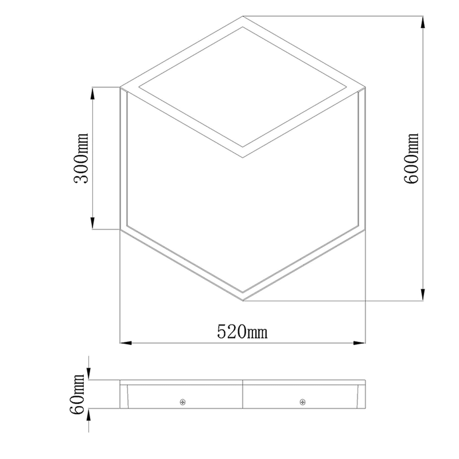 ***OFFRE/DES*** KUBICK * APPLIQUE/PLAFOND LED BLANC 48W DIM 3000K