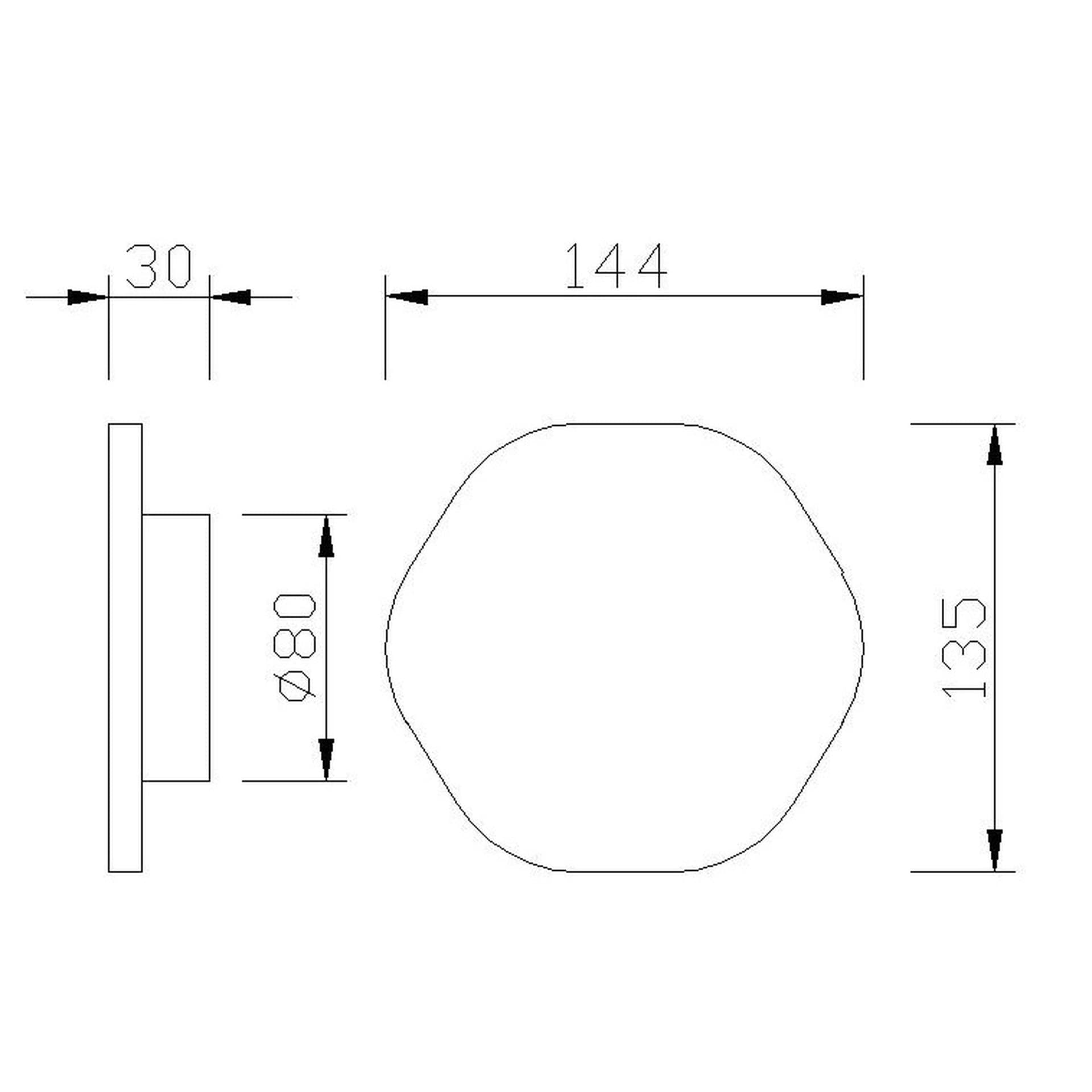 ***Ofer/Des*** Bora Bora * Stříbrné šestihranné led nástěnné světlo - 6W 3000K