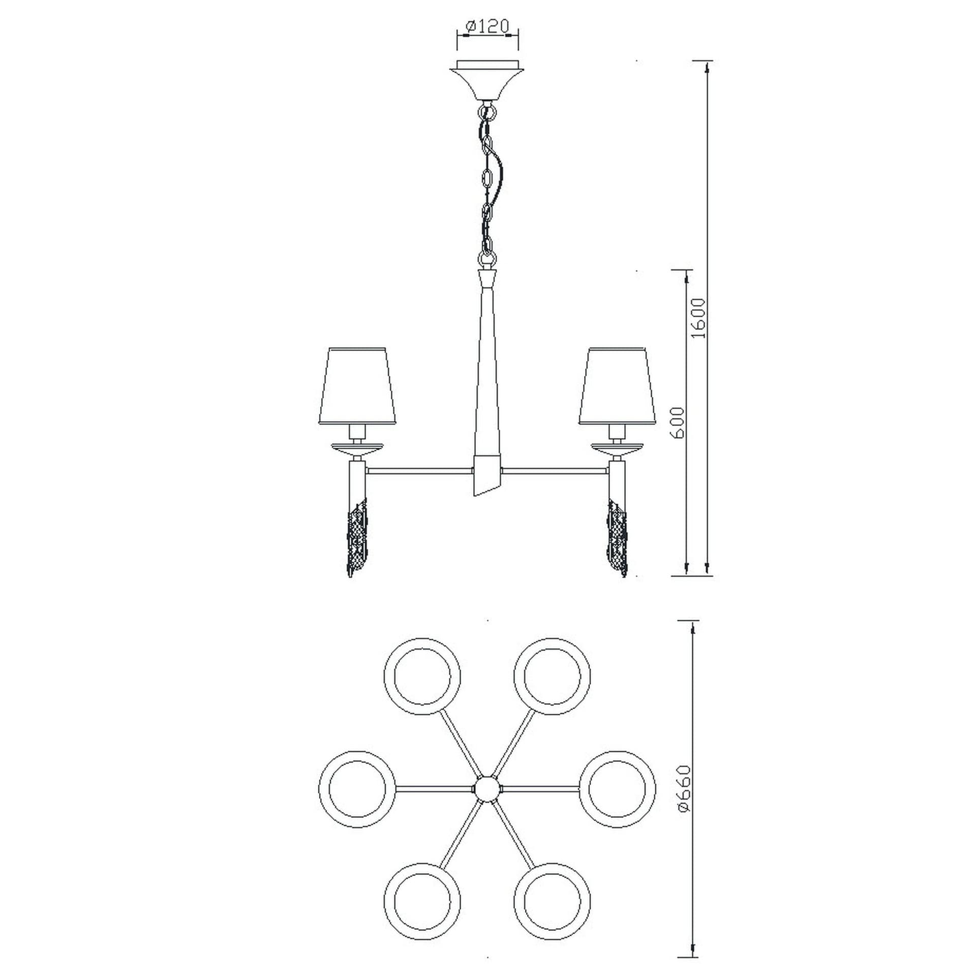 ***OFER/DES*** LAMPE TIFFANY*CR* 6+6L