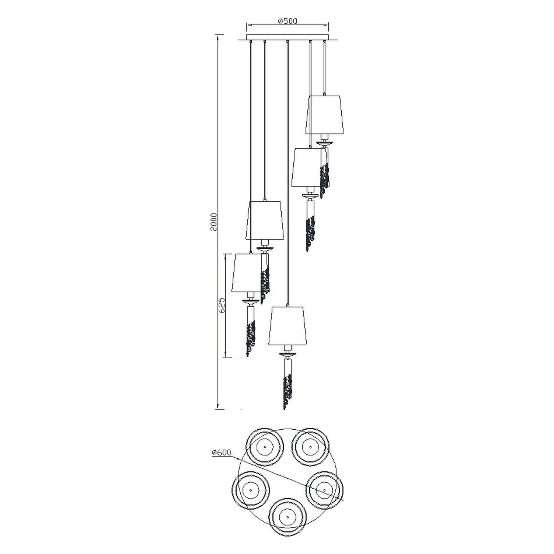 ***LAMPE TIFFANY*CR* 5+5L (CIRCULAIRE)