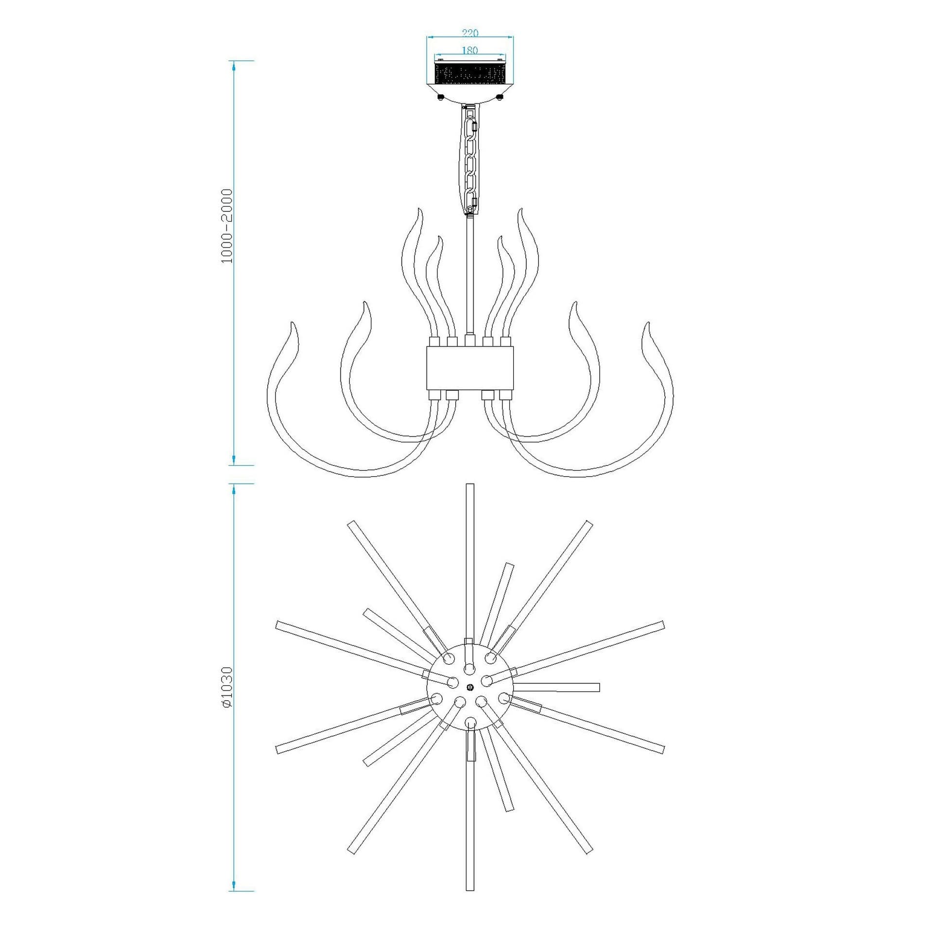 ***VERSAILLES * LAMPE 103 CM