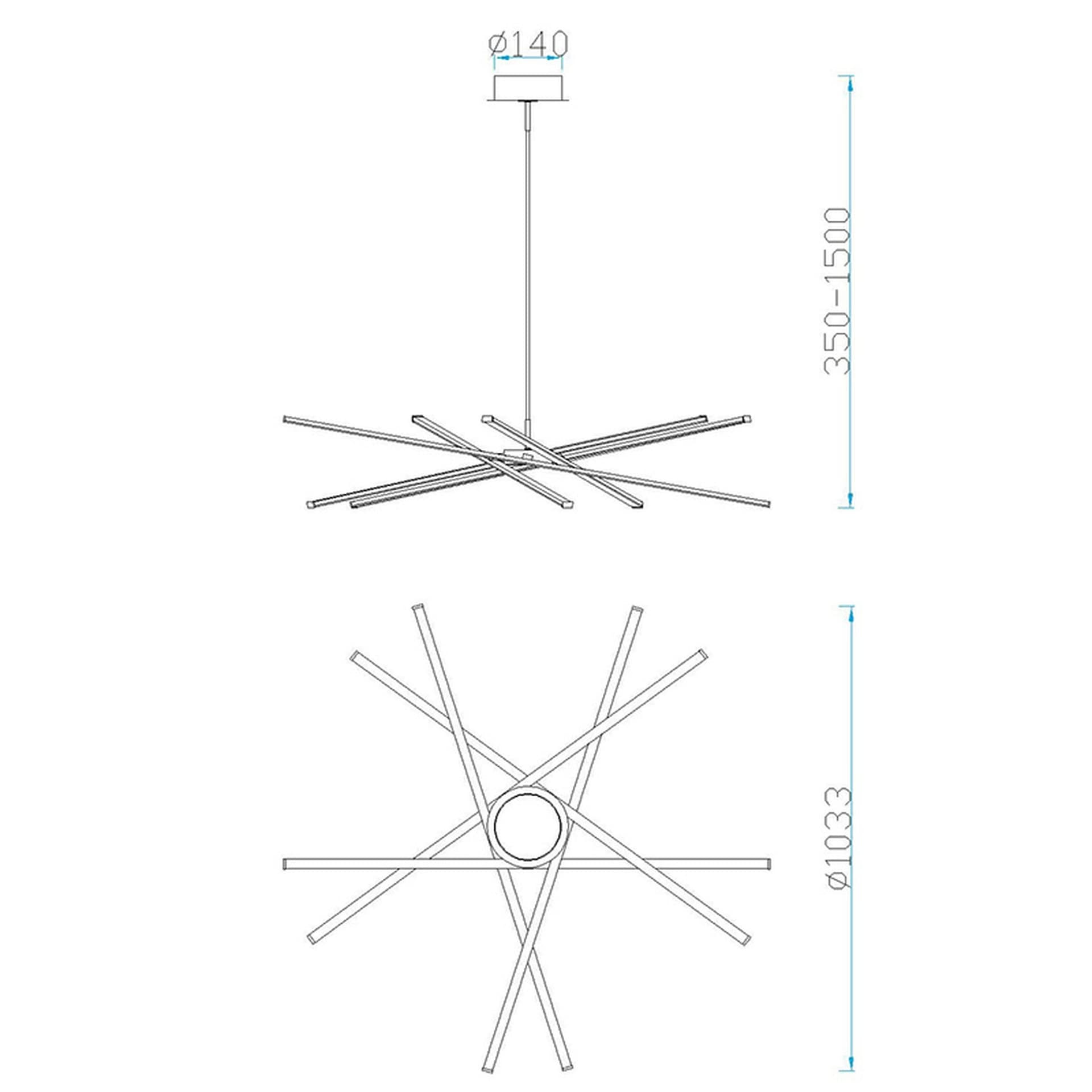 ***Des*** Aire Led * Velká lampa 60W - stmívatelná (Star)