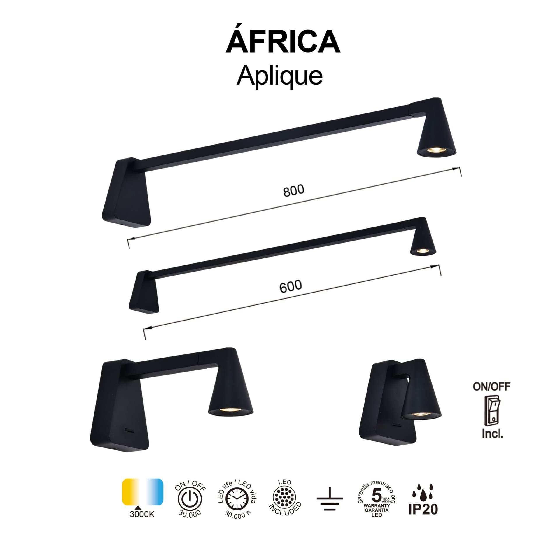 * LED APLIKACE 5W BEZ SPÍNAČE