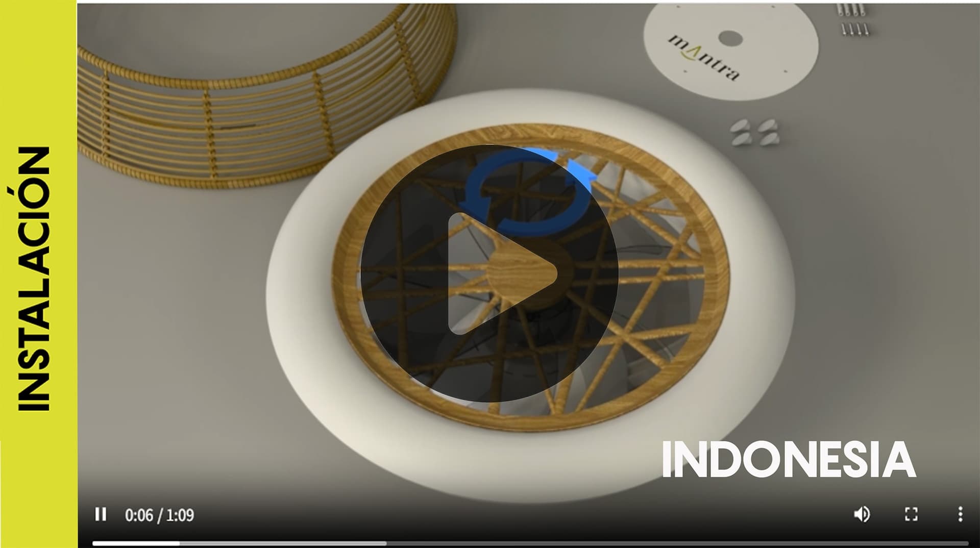 ***DES*** INDONÉSIE * LED STROPNÍ VENTILÁTOR S DÁLKOVÝM OVLÁDÁNÍM