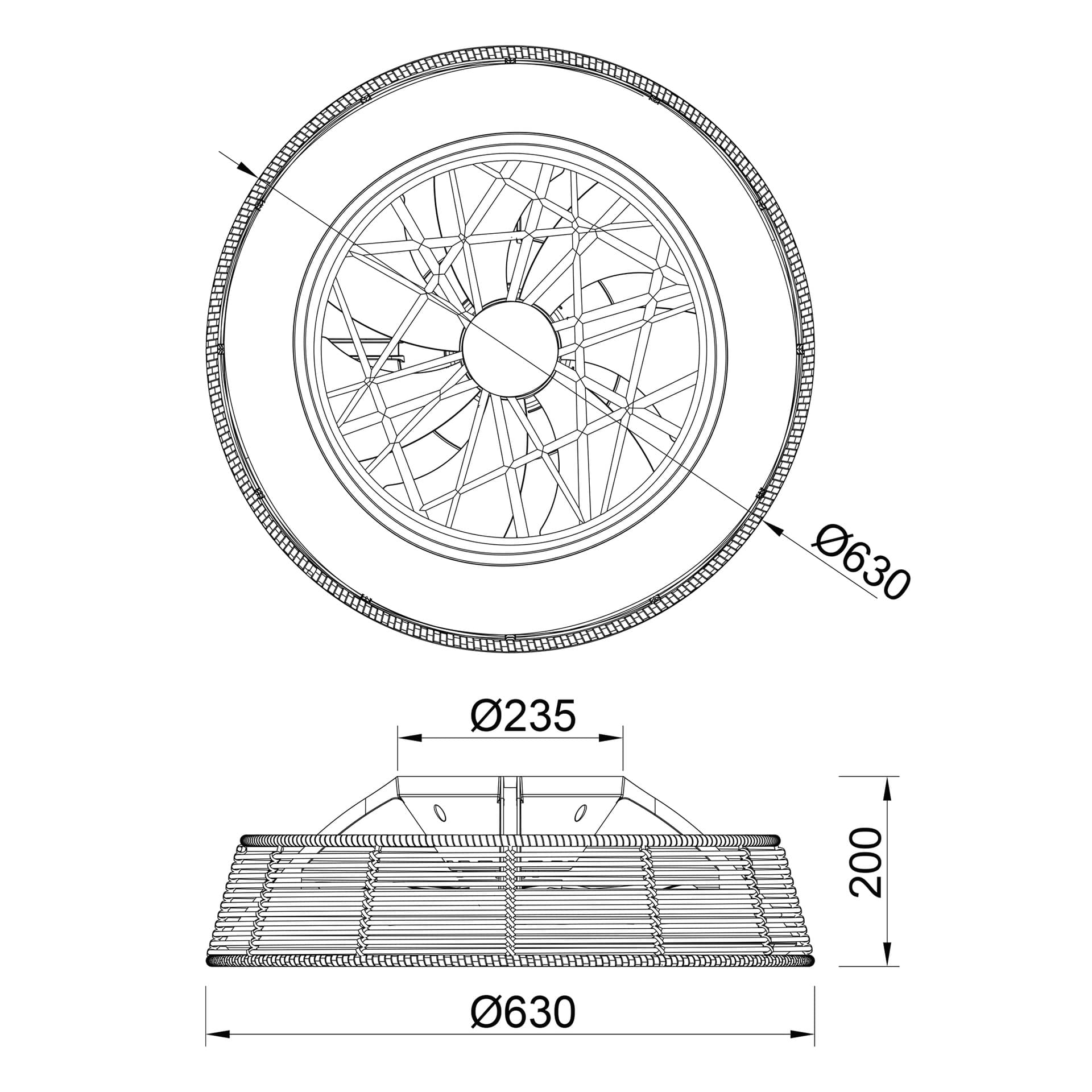 ***DES*** INDONÉSIE * LED STROPNÍ VENTILÁTOR S DÁLKOVÝM OVLÁDÁNÍM