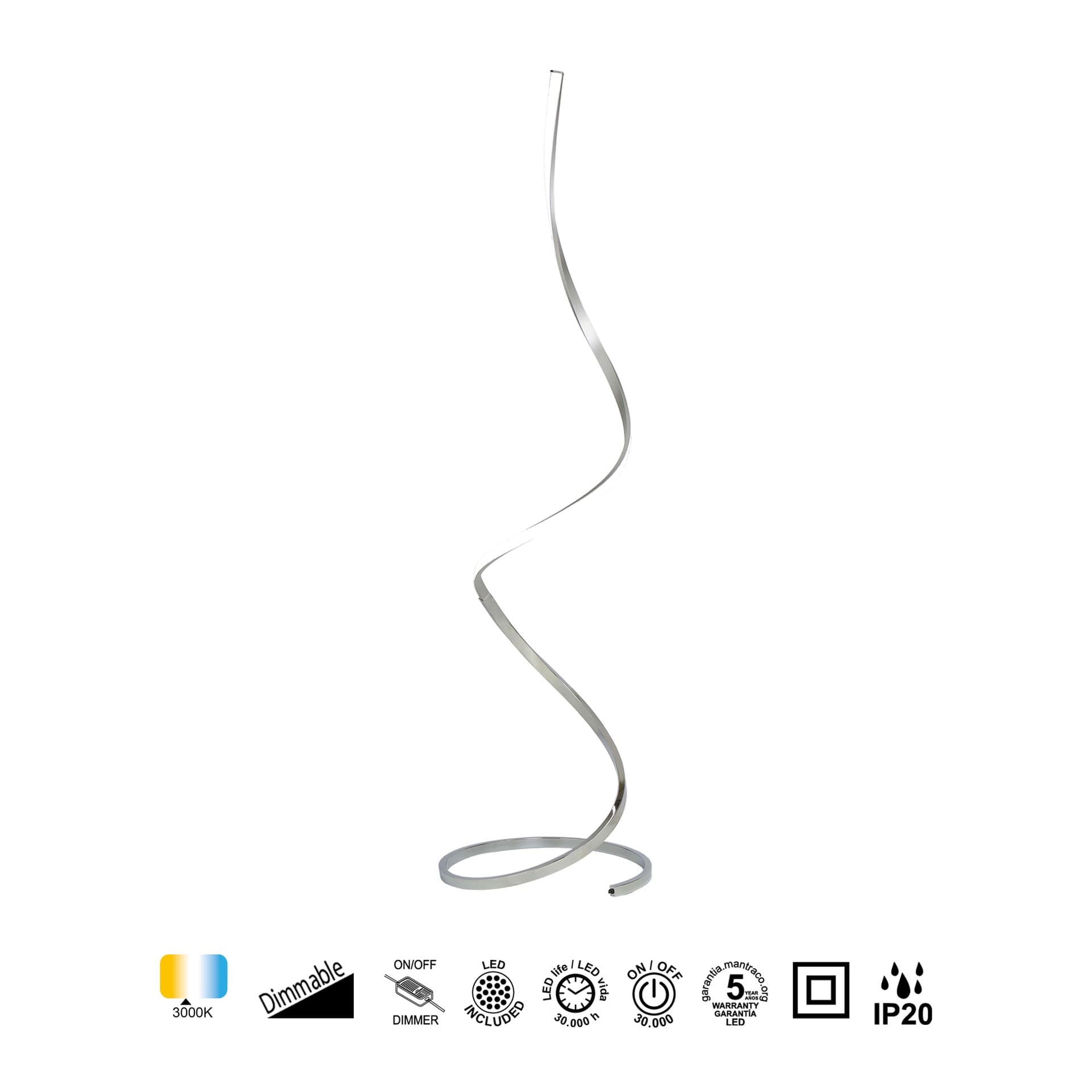 ***OFER/DES*** NUR SILVER XL * PIED DE SALON NUR (185CM) - 3000K