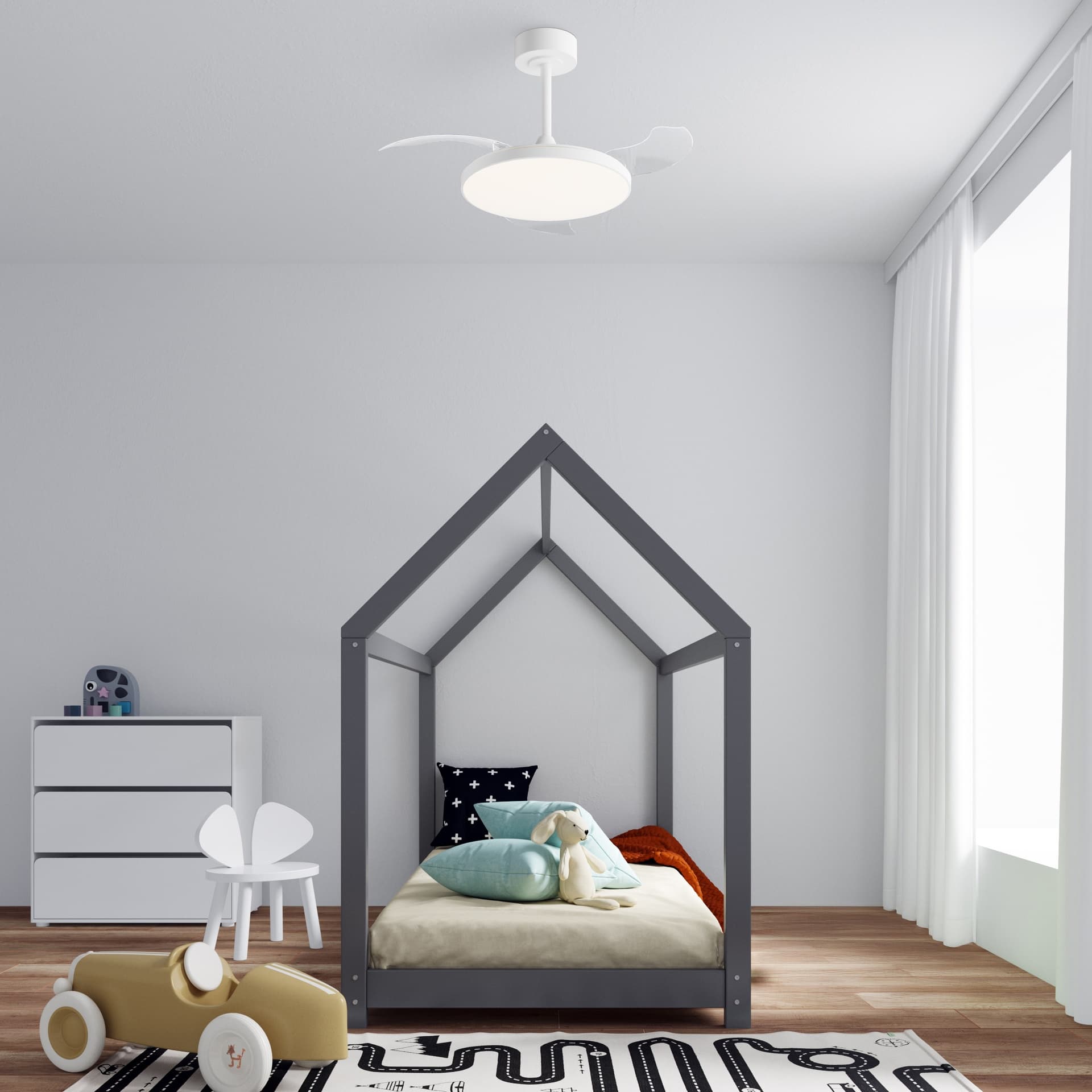 ***DES*** ALOHA * PLAFONNIER / VENTILATEUR - BLANC