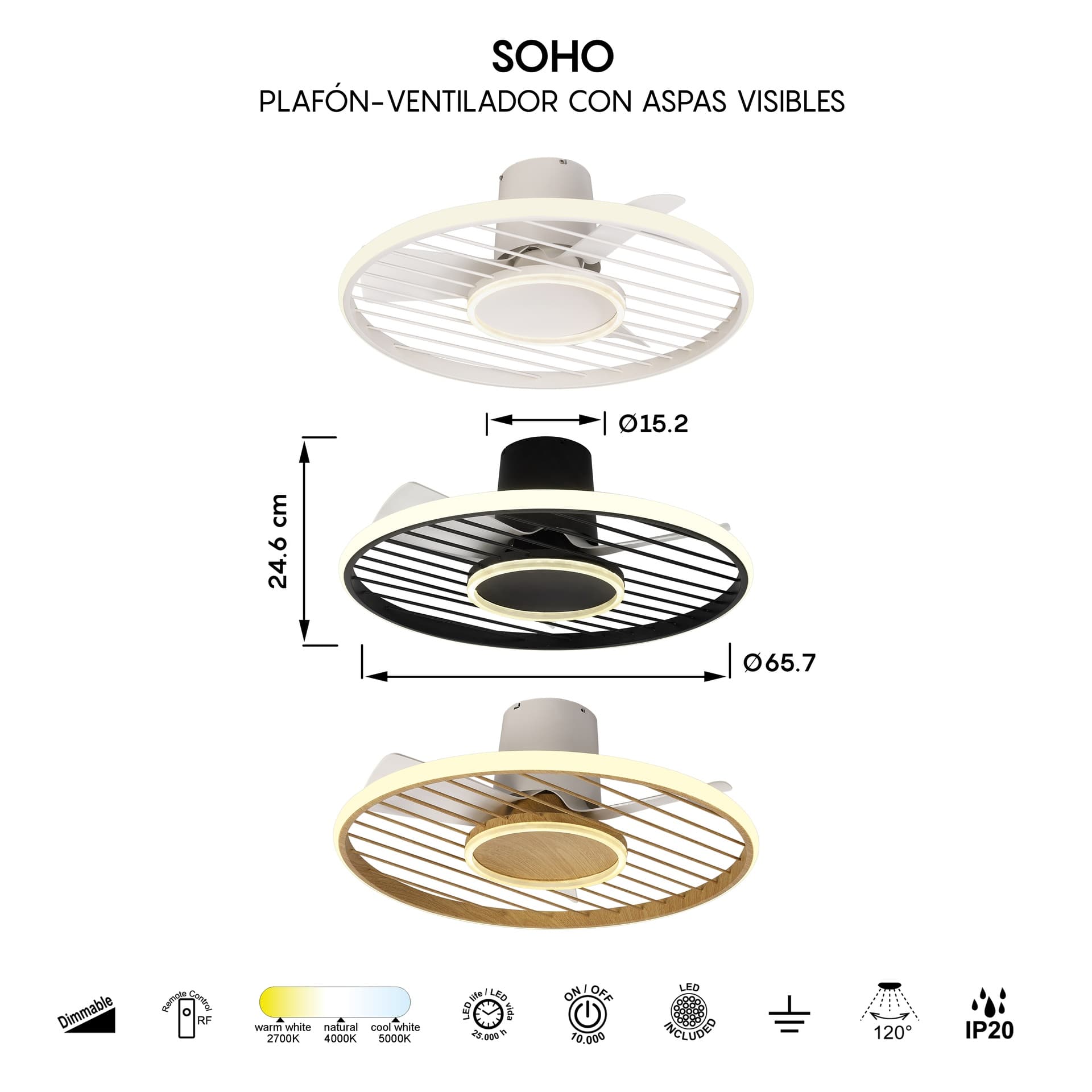 ***SOHO * Stropní / nástěnné svítidlo - Blanc