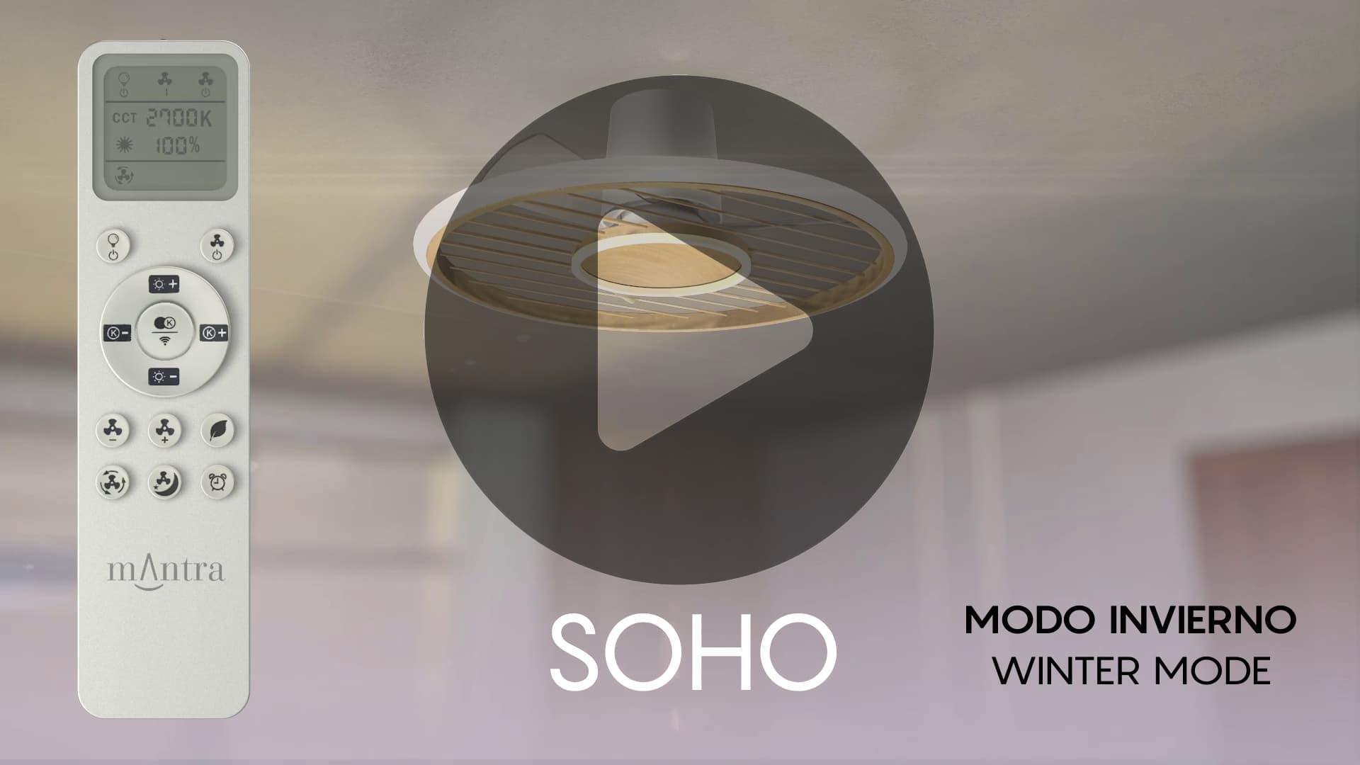 ***SOHO * Plafond / Ventilateur - Noir