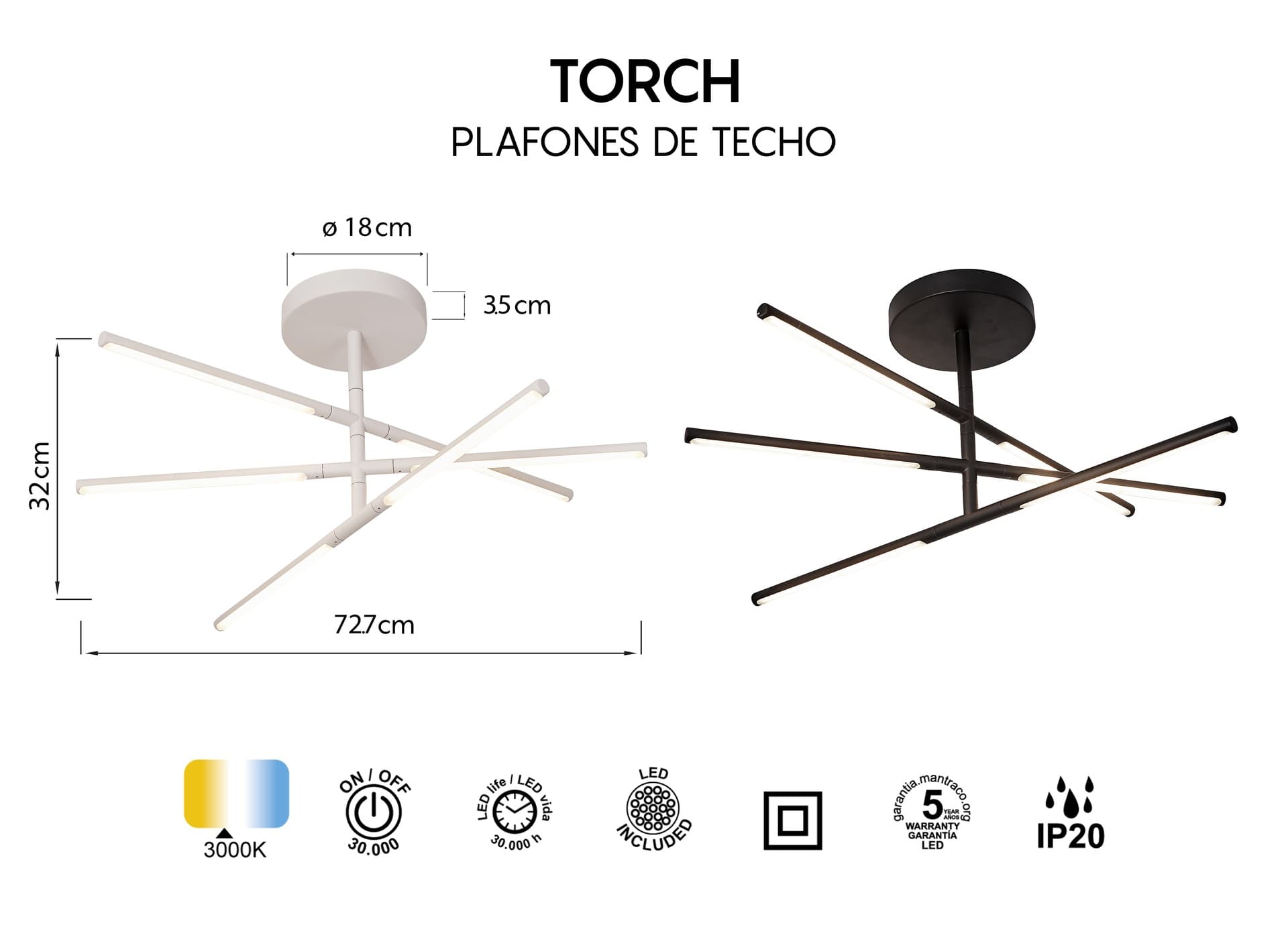 ***OFER/DES*** SVÍTILNA * PLAFONNIER LED BLANC 36W 3000K