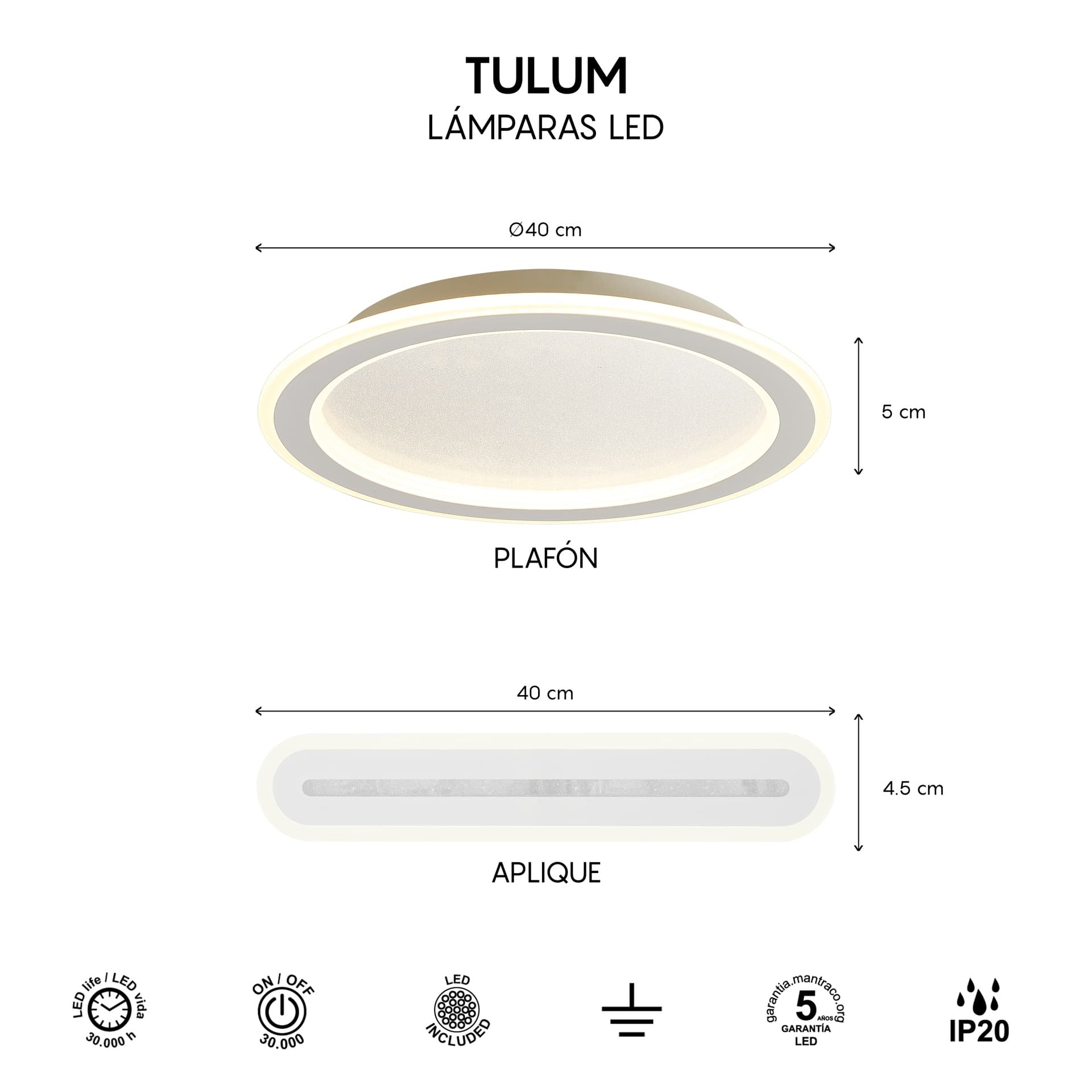 ***NABÍDKA/DES*** TULUM * PLAFONNIER LED 24W - DIMMABLE AVEC TÉLÉCOMMANDE - 3000-6000K