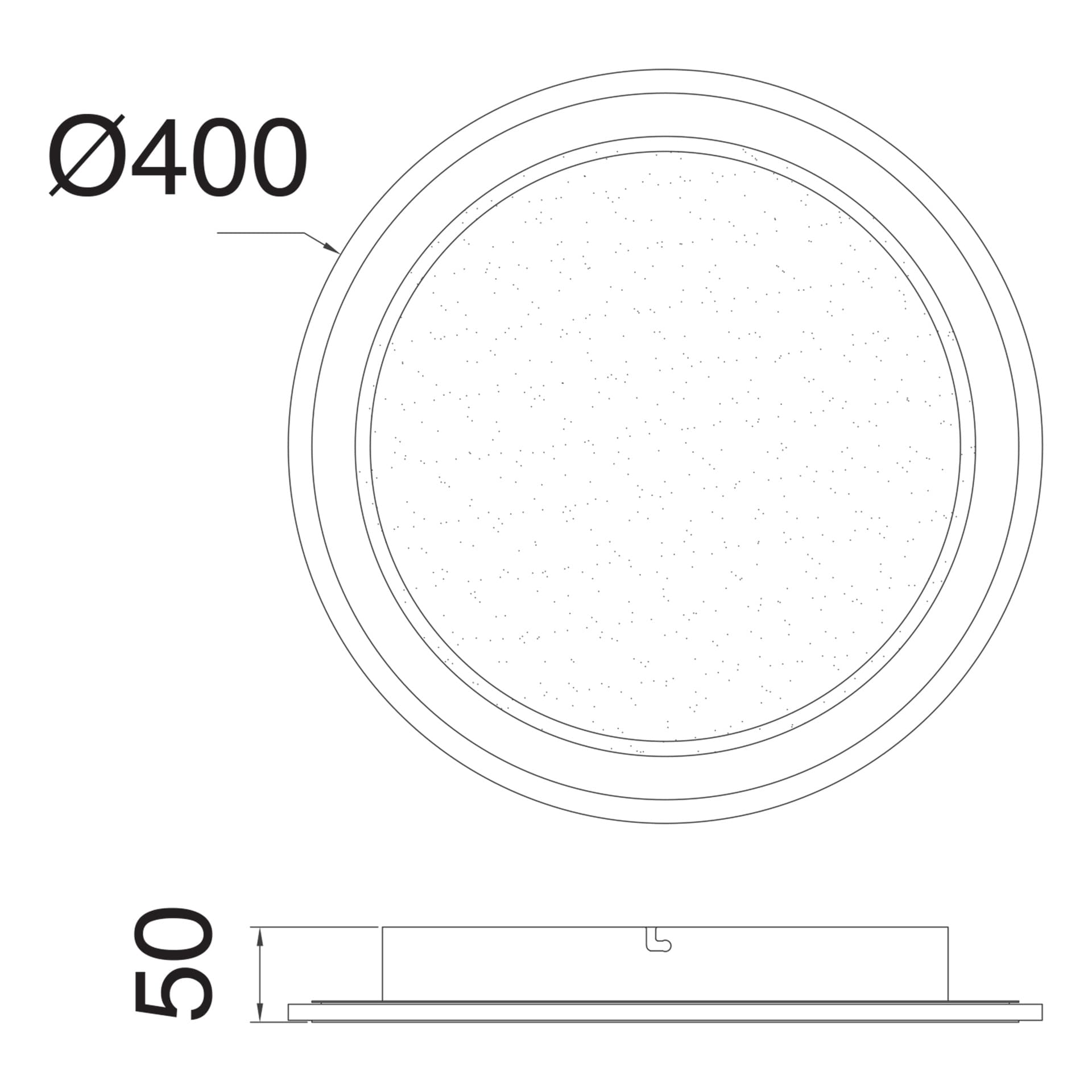 ***NABÍDKA/DES*** TULUM * PLAFONNIER LED 24W - DIMMABLE AVEC TÉLÉCOMMANDE - 3000-6000K