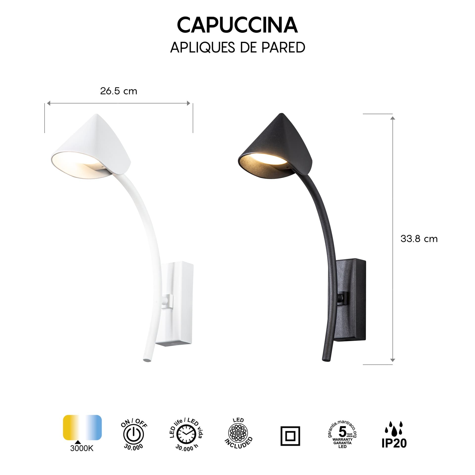 ***OFFRE/DES*** CAPUCCINA * APPLIQUE LED 7W