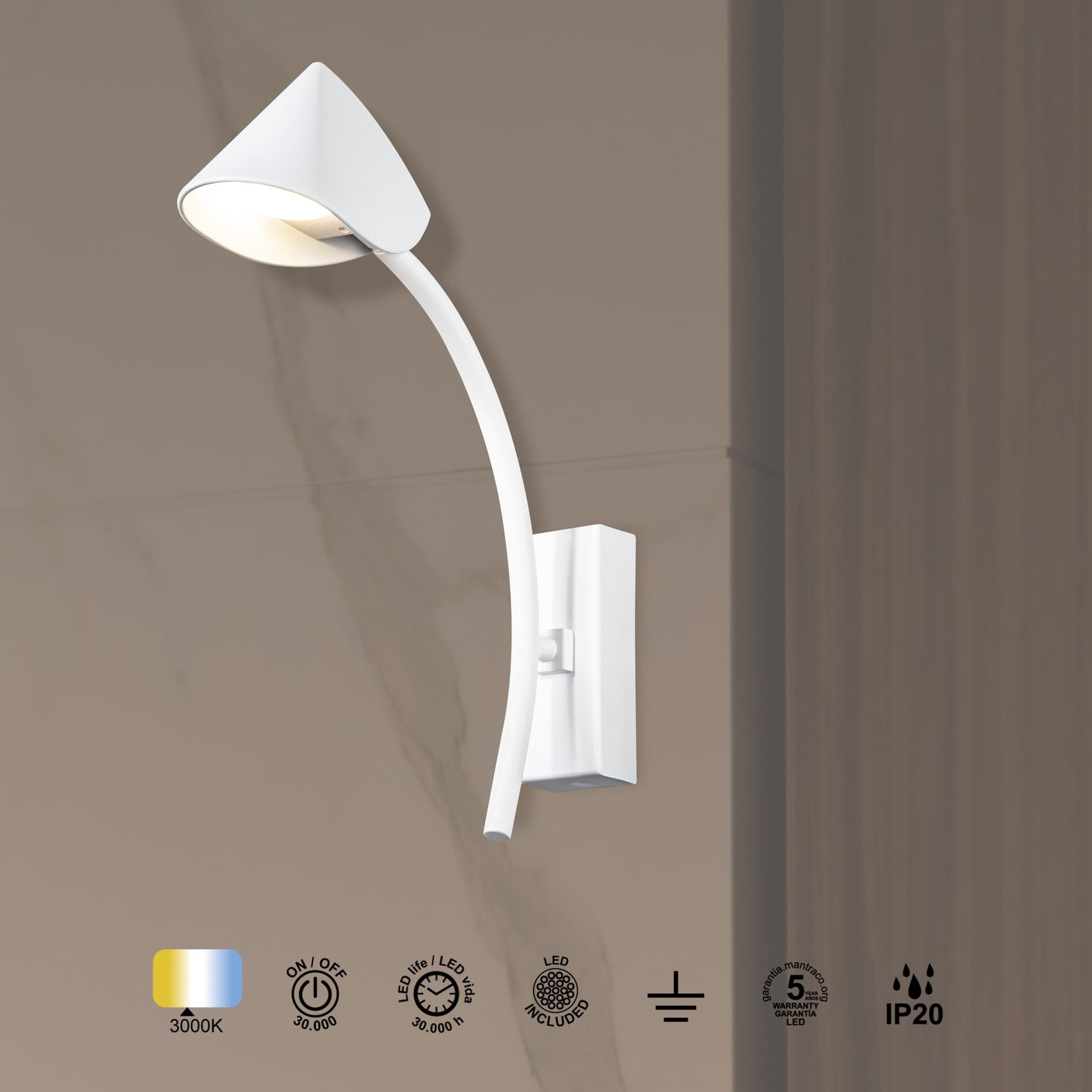 ***OFFRE/DES*** CAPUCCINA * APPLIQUE LED 7W