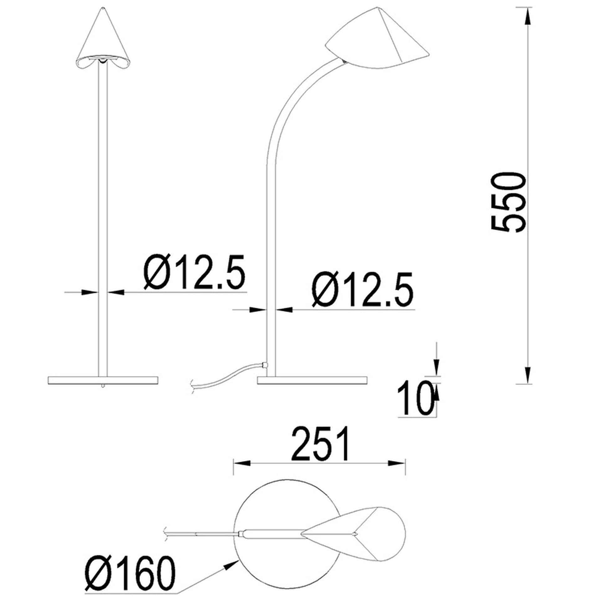 ***OFFRE/DESCRIPTION*** CAPUCCINA * LAMPE DE TABLE HAUTE LED 7W