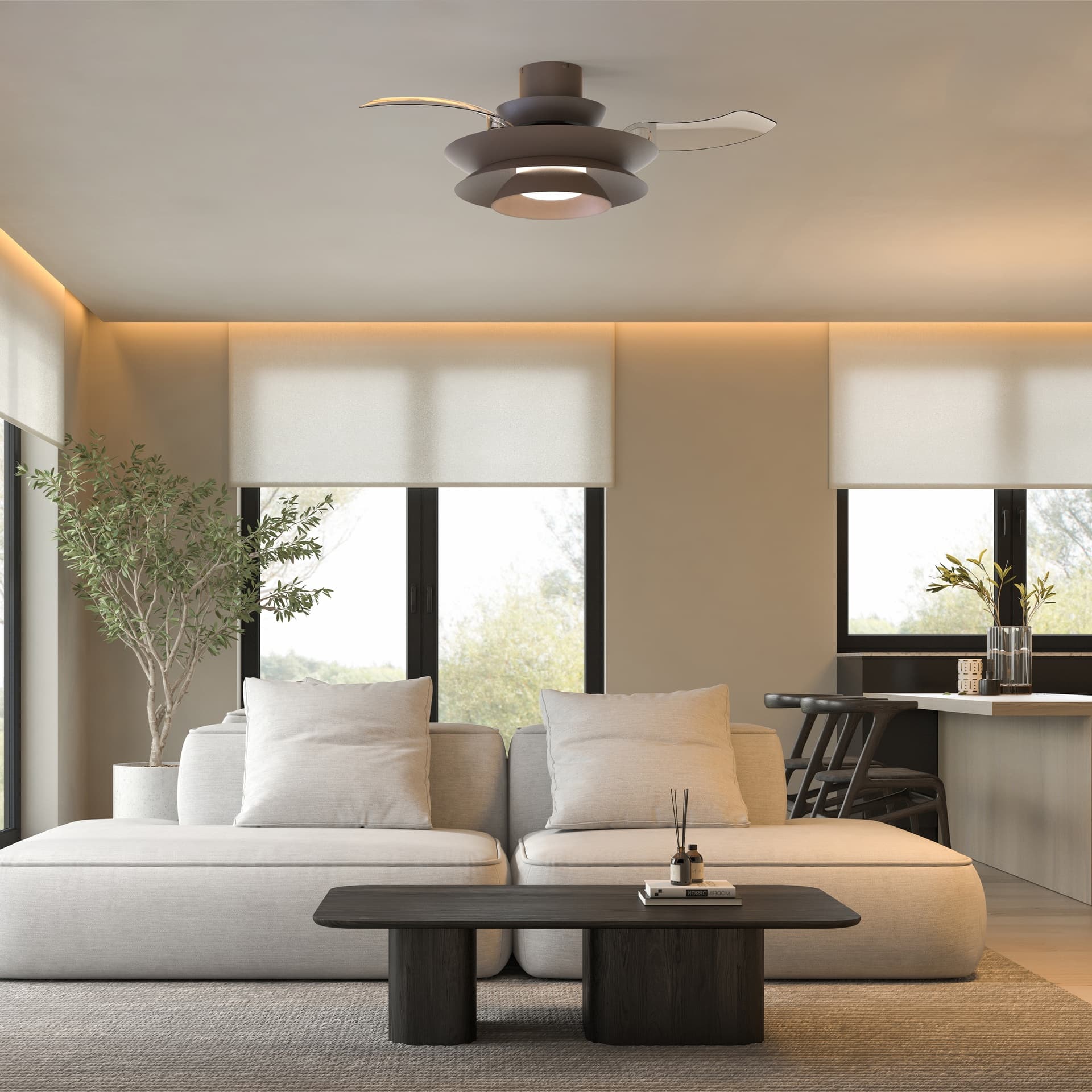 ***DES*** ALOHA * PLAFONNIER / VENTILATEUR - BLANC