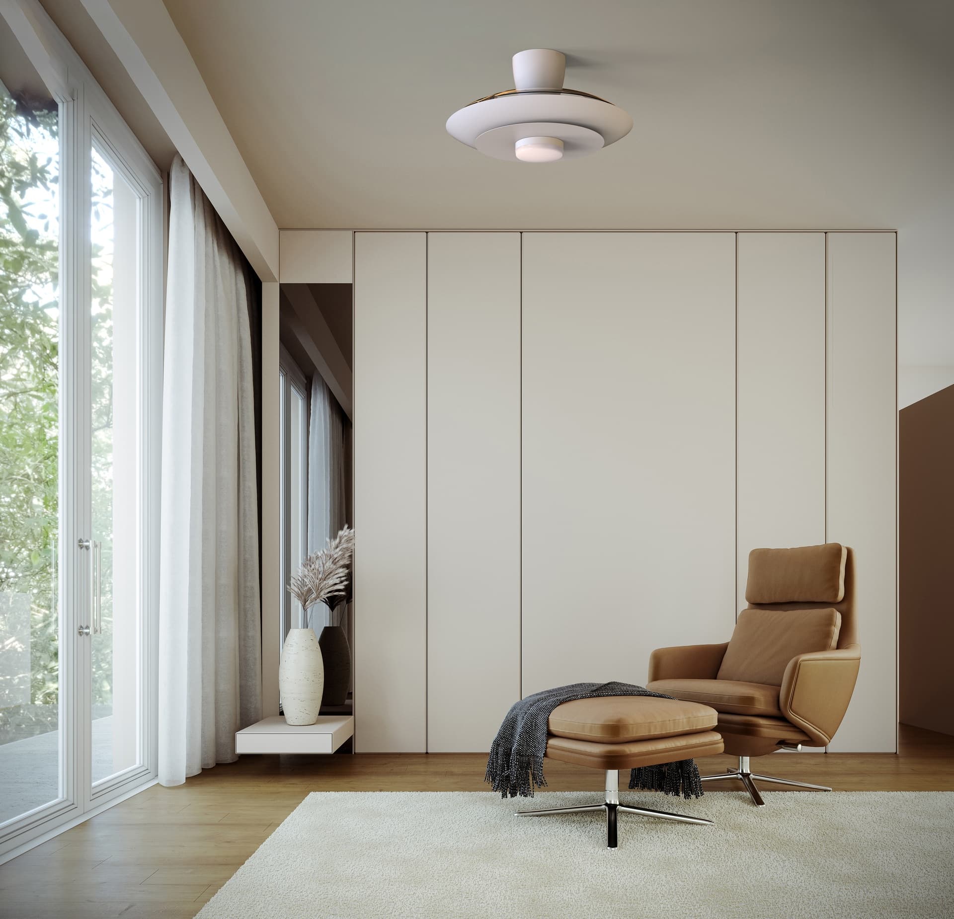 ***DES*** ALOHA * PLAFONNIER / VENTILATEUR - BLANC