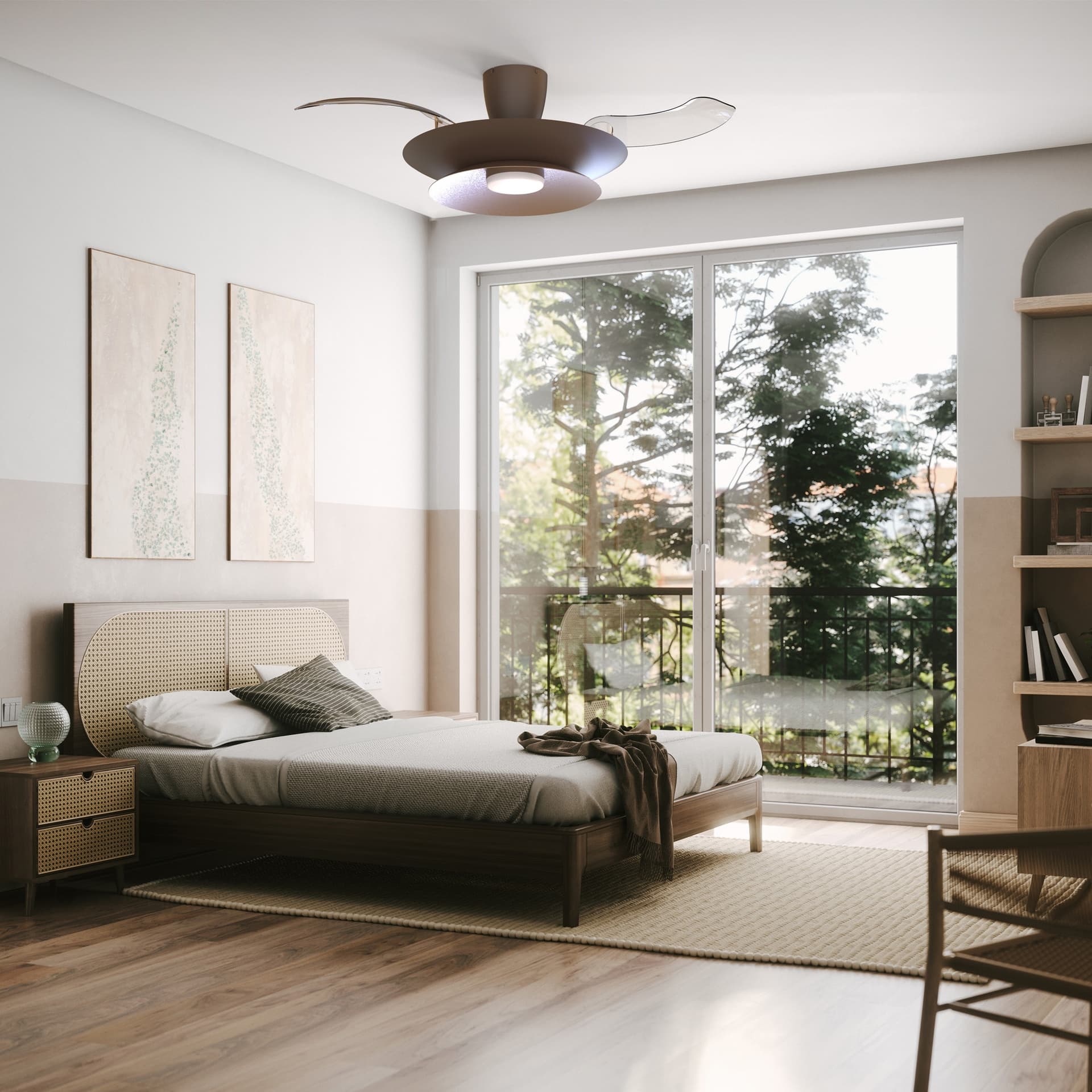 ***DES*** ALOHA * PLAFONNIER / VENTILATEUR - BLANC