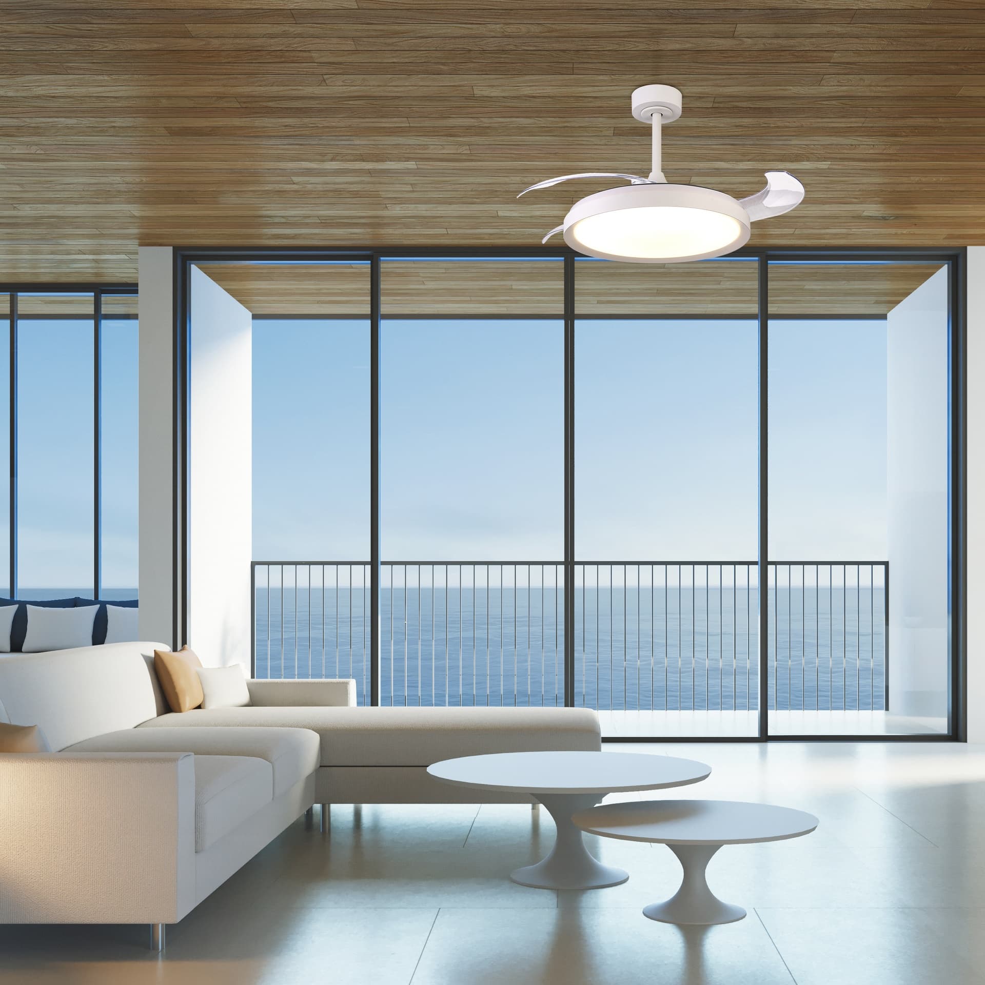 ***DES*** ALOHA * PLAFONNIER / VENTILATEUR - BLANC