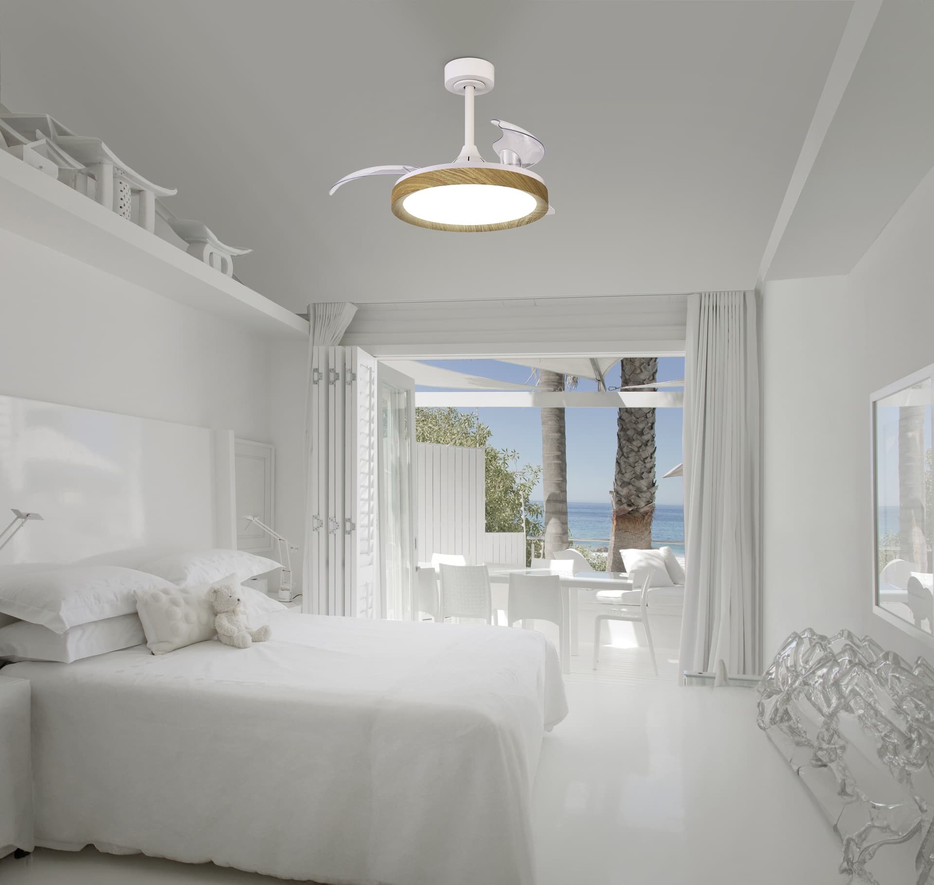 ***DES*** ALOHA * PLAFONNIER / VENTILATEUR - BLANC