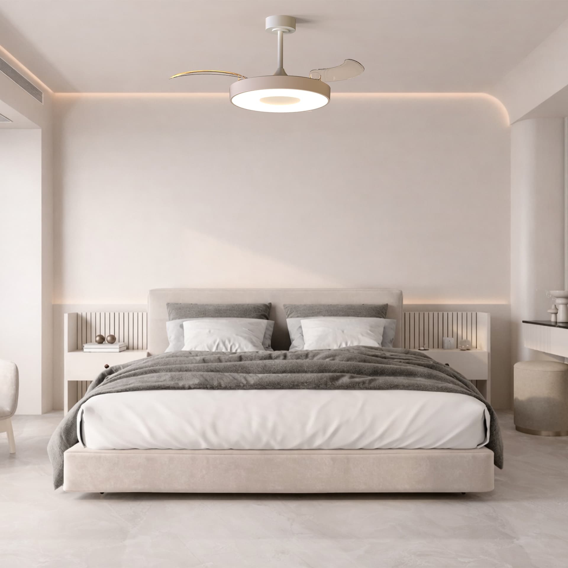 ***DES*** ALOHA * PLAFONNIER / VENTILATEUR - BLANC