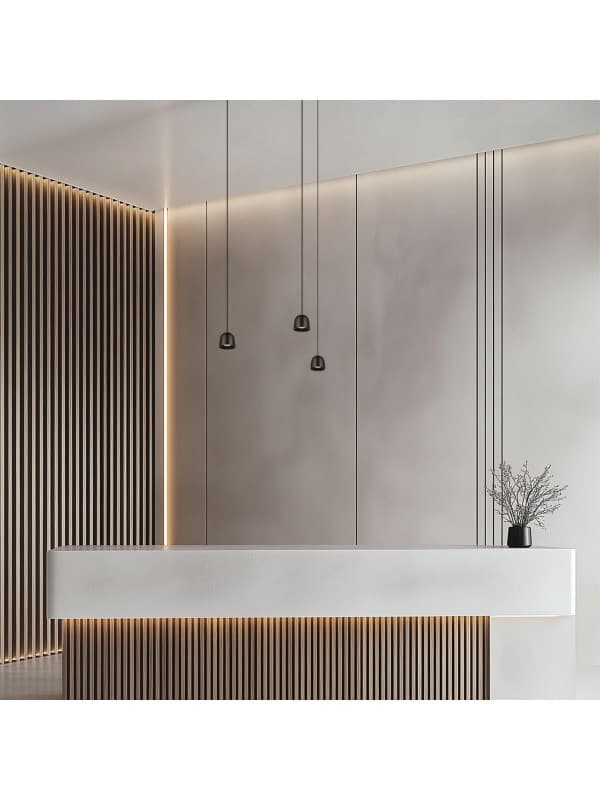 25137 Závěsné LED svítidlo 7W 3000K pískovaná černá hliník