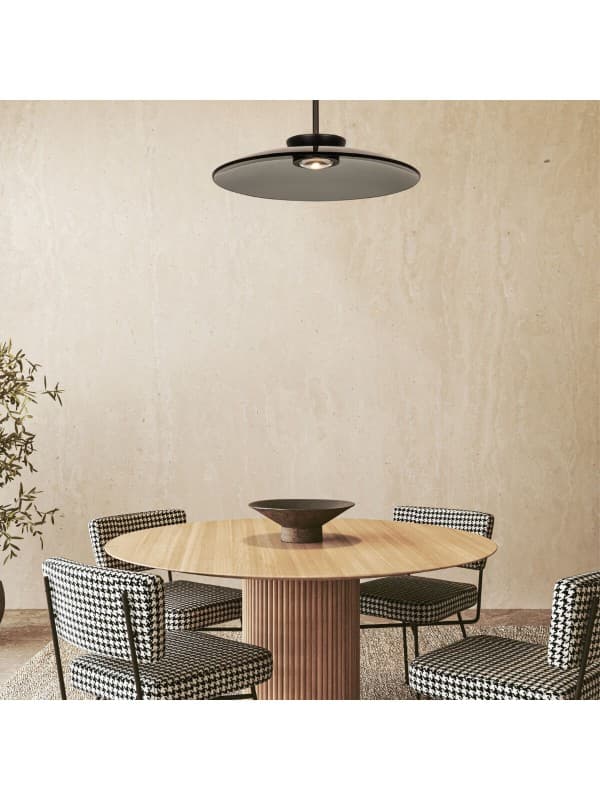25275 Závěsné LED svítidlo 31W 2700K-3000K TRIAC černá matná - kouřová sklo